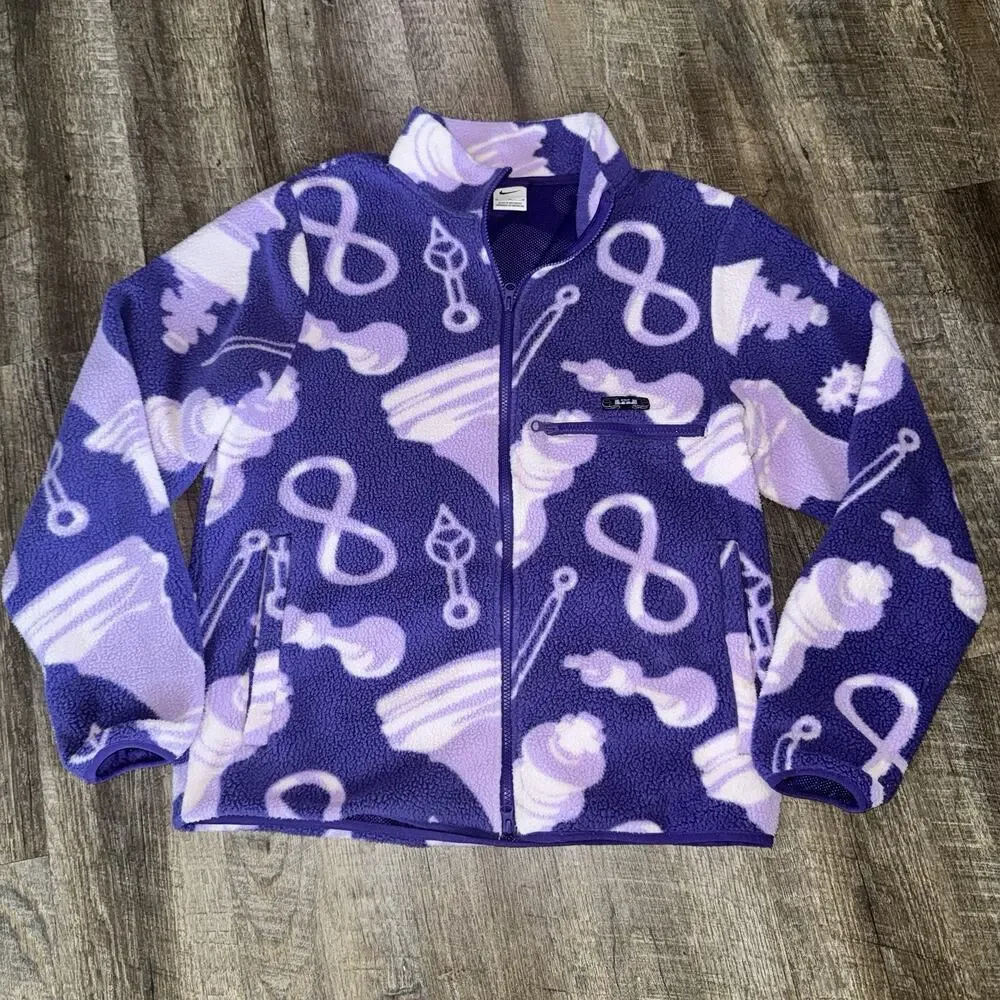 Men’s Nike LeBron Printed Fleece Basketball Jacket DQ6126-547 Size M